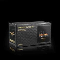 Liiton Mount Everest Crystal Whiskey Glasses Set of 2