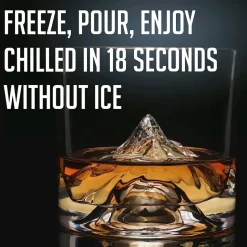 Liiton The Crystal Whiskey Peaks Glass Set of 4 (Everest, Denali, Everest, Fuji & Mont Blanc)