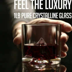 Liiton The Peaks Crystal Whiskey Decanter Set (Everest, Denali, Everest, Fuji & Mont Blanc)
