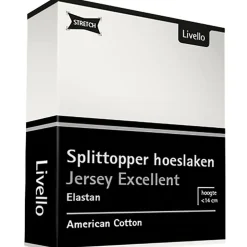 Livello Home Hoeslaken Splittopper Jersey Excellent Offwhite 140x200