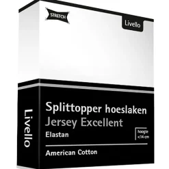 Livello Home Hoeslaken Splittopper Jersey Excellent White 140x200