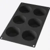 Lékué Bakvorm uit silicone voor 6 muffins zwart Ø 6.9cm H 4cm