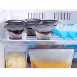 Lékué Set van 6 bakvormen voor moelleux uit silicone grijs Ø 7.5cm H 6cm