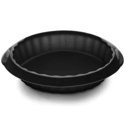 Lékué Set van 4 individuele taartvormpjes uit silicone zwart Ø 12cm H 2.5cm