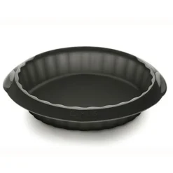 Lékué Set van 4 individuele taartvormpjes uit silicone zwart Ø 12cm H 2.5cm