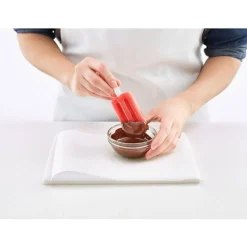 Lékué Set van 4 mini ijsjesvormen rood, oranje, geel en groen 10.5x6.5x2.6cm