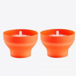 Lékué Set van 2 mini opvouwbare popcornmakers voor magnetron Ø 12.7cm H 8.5cm