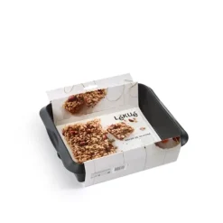 Lékué Vierkante taartvorm uit silicone zwart 24x20x6.5cm