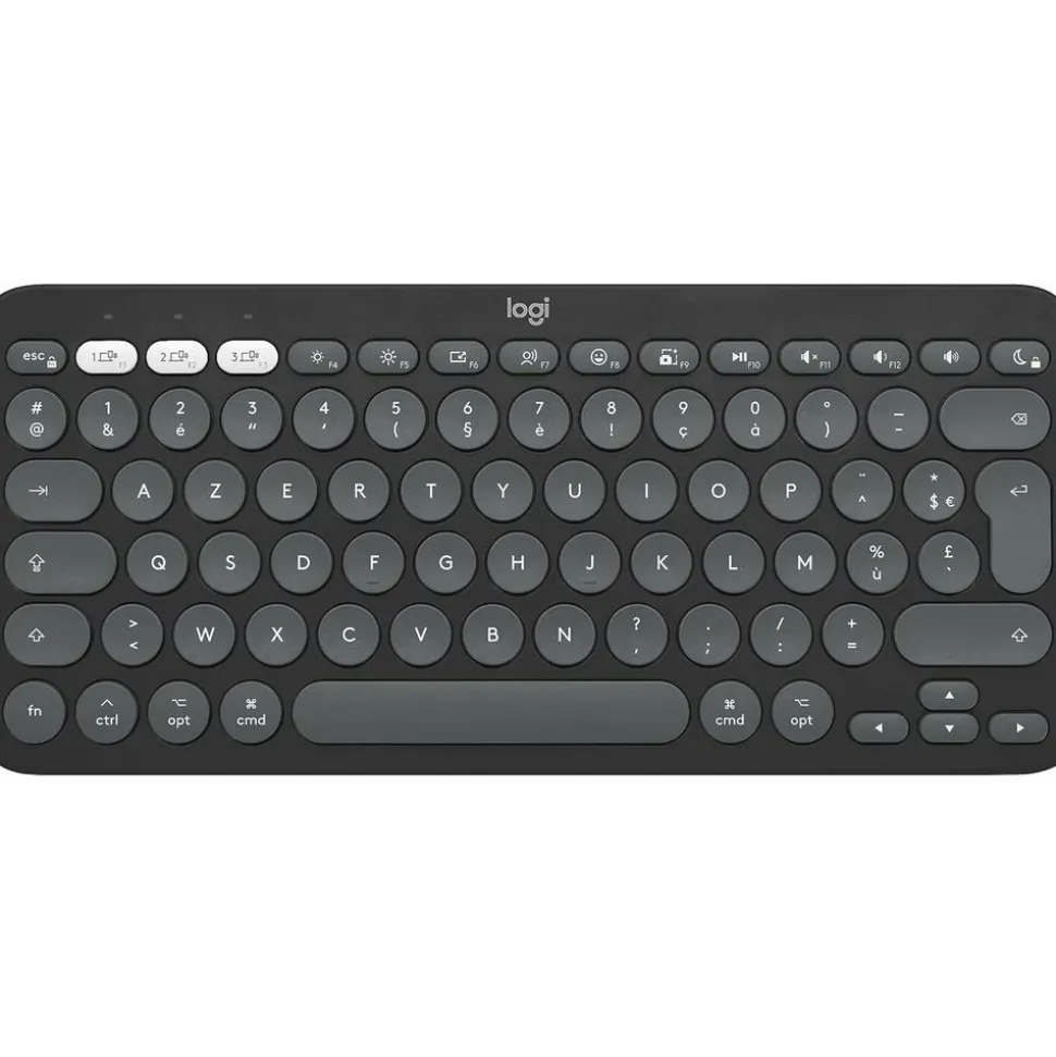 Logitech Pebble Keys 2 K380s - Draadloos Toetsenbord - Bluetooth - Azerty - Graphite