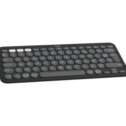 Logitech Pebble Keys 2 K380s - Draadloos Toetsenbord - Bluetooth - Azerty - Graphite