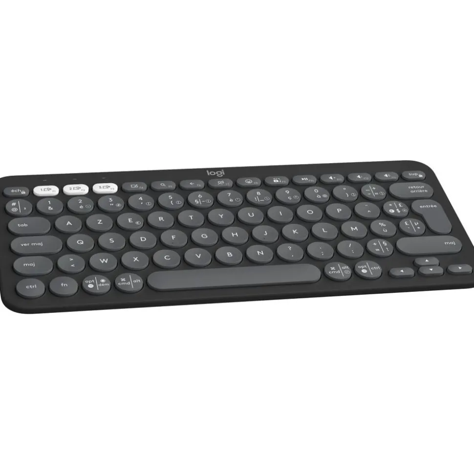 Logitech Pebble Keys 2 K380s - Draadloos Toetsenbord - Bluetooth - Azerty - Graphite