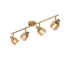 Lucide 95 - Wandspot - 4xE14 - Mat Goud / Messing