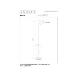Lucide AARON Leeslamp-Mat Go.-LED DTW-12W-2700K/4000K