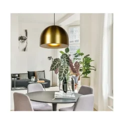 Lucide AKRON Hanglamp-Mat Go.-Ø50-1xE27-40W-Metaal