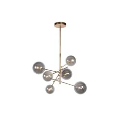 Lucide ALARA Hanglamp-Goud-Ø72-LED-6xG4-1,5W-2700K-Glas