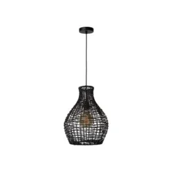 Lucide ALBAN - Hanglamp - Ø 35 cm - 1xE27 - Zwart