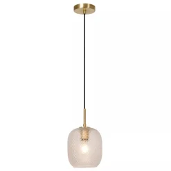 Lucide ALICENT - Hanglamp - Ø 18 cm - 1xE27 - Mat Goud / Messing