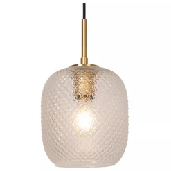 Lucide ALICENT - Hanglamp - Ø 18 cm - 1xE27 - Mat Goud / Messing