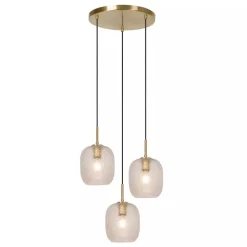 Lucide ALICENT - Hanglamp - Ø 35 cm - 3xE27 - Mat Goud / Messing