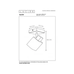 Lucide ALION - Plafondspot - 1xE14 - Zwart