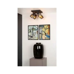 Lucide ALION - Plafondspot - 4xE14 - Zwart