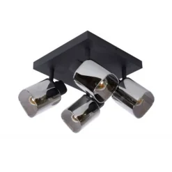 Lucide ALION - Plafondspot - 4xE14 - Zwart