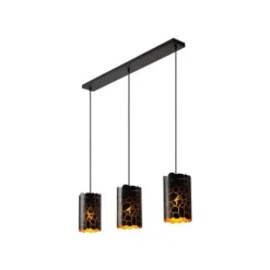 Lucide ALMELO Hanglamp-Zwart-3xE27-40W-Metaal