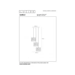 Lucide ALMELO Hanglamp-Zwart-3xE27-40W-Metaal