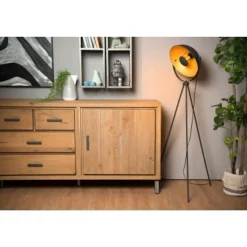 Lucide ALVARO - Vloerlamp - 1xE27 - Zwart