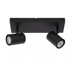 Lucide AMIGO - Plafondspot - 2xGU10 - Zwart