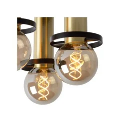 Lucide ANAKA - Plafonnière - Ø 30 cm - 3xE27 - Zwart