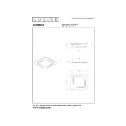 Lucide ANDREAS Plafonnière-Mat Go.-LED-30W-2700K-Metaal