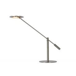 Lucide ANSELMO - Bureaulamp - Ø 25 cm - LED Dimb. - 1x9W 3000K - Mat chroom Lucide
