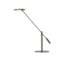 Lucide ANSELMO - Bureaulamp - Ø 25 cm - LED Dimb. - 1x9W 3000K - Mat chroom Lucide
