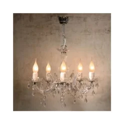 Lucide ARABESQUE - Kroonluchter - Ø 46 cm - 5xE14 - Transparant