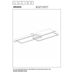 Lucide ARIANNE - Plafonnière - LED - CCT - 1x23W 2700K/4000K - Zwart