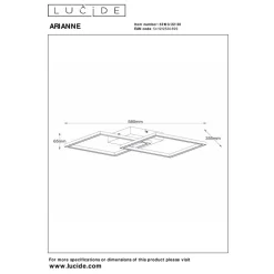 Lucide ARIANNE - Plafonnière - LED - CCT - 1x23W 2700K/4000K - Zwart