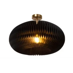 Lucide ARMONI Plafonnière-Zwart-Ø52-1xE27-40W-Papier
