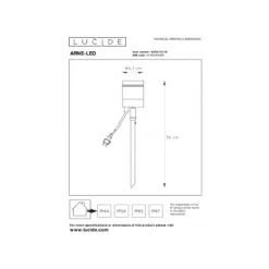 Lucide ARNE-LED - Tuinspot Buiten - Ø 6,3 cm - LED - GU10 - 1x5W 2700K - IP44 - Zwart Lucide