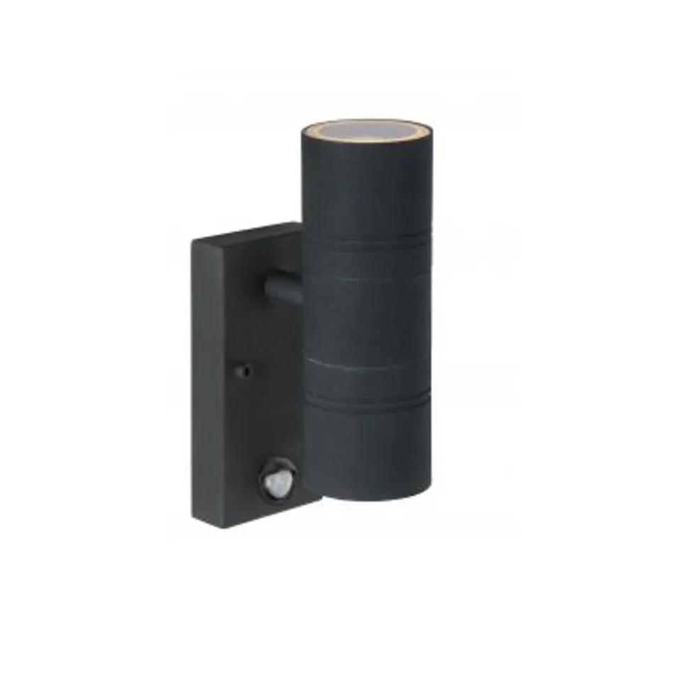 Lucide ARNE-LED - Wandspot Buiten - Ø 6,3 cm - LED - GU10 - 2x5W 2700K - IP44 - Zwart