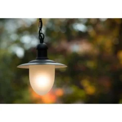 Lucide ARUBA - Hanglamp Buiten - Ø 25 cm - 1xE27 - IP44 - Zwart