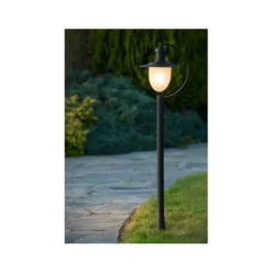 Lucide ARUBA - Lantaarnpaal Buiten - 1xE27 - IP44 - Zwart