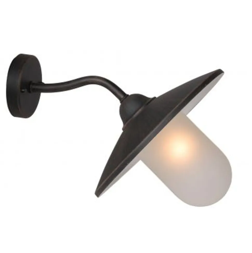 Lucide ARUBA - Wandlamp Buiten - Ø 30 cm - 1xE27 - IP44 - Roest bruin