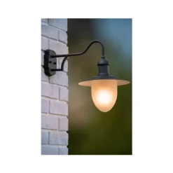 Lucide ARUBA - Wandlamp Buiten - Ø 25 cm - 1xE27 - IP44 - Zwart