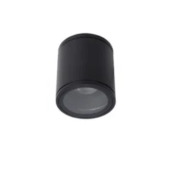 Lucide AVEN Plafondspot Rond Badkamer Gu10/50W Zwart