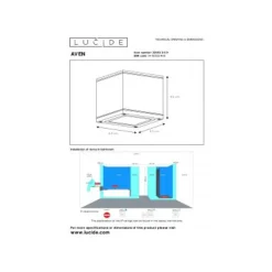 Lucide AVEN Plafondspot Vierkant Gu10/50W Wit