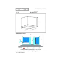Lucide AVEN Plafondspot Vierkant Badkamer Gu10/50W Zwar