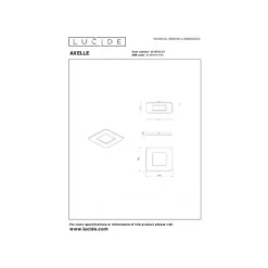 Lucide AXELLE Plafonnière-Wit-LED Dimb.-24W-2700K