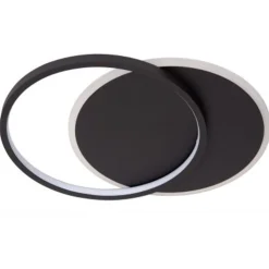 Lucide AXELLE Plafonnière-Zwart-LED Dimb.-24W-2700K