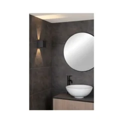 Lucide AXI - Wandspot Badkamer - LED - 1x6W 2700K - IP54 - Zwart Lucide